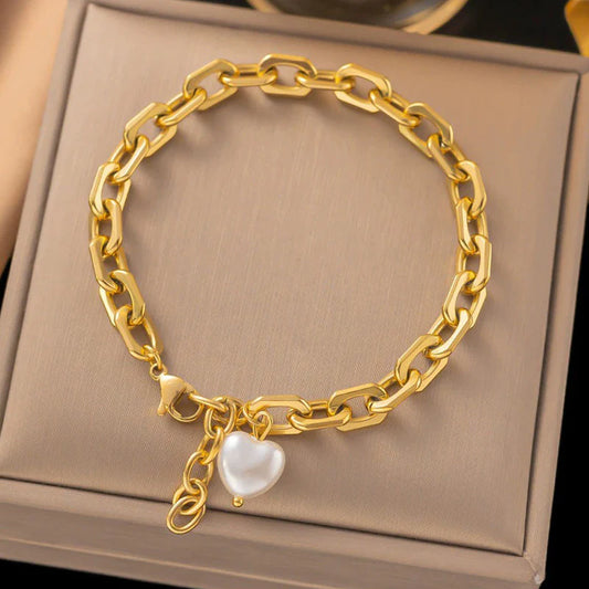 Gold Pearl Wrap Bracelet - Anti-Tarnish