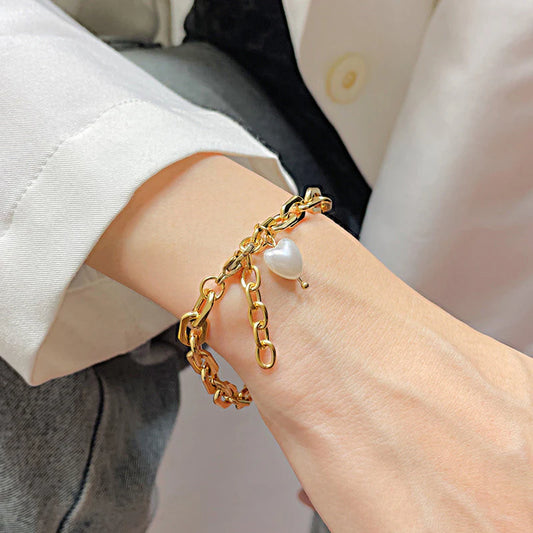 Gold Pearl Wrap Bracelet - Anti-Tarnish