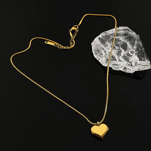 Timeless Heart Gold Necklace