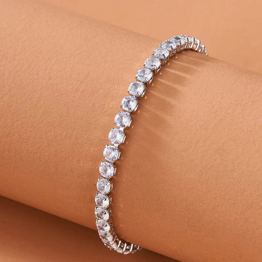 Shimmering White Matrix CZ Bracelet (Anti-Tarnish)