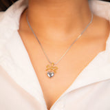 Bow and Heart Duo Necklace