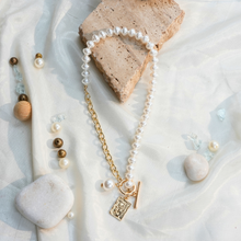 Load image into Gallery viewer, Pearl &amp; Gold Symphony Necklace