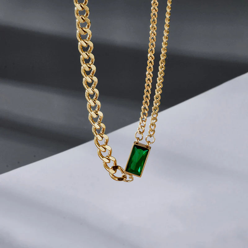 Gold Emerald Bracelet - Anti-Tarnish