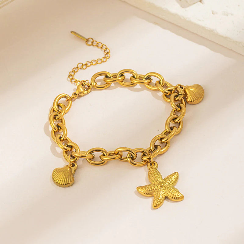Gold Star Wrap Bracelet - Anti-Tarnish
