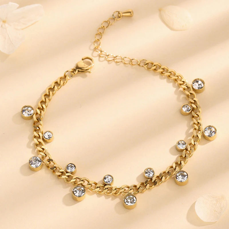 Dainty Crystal Wrap Bracelet- Anti-Tarnish
