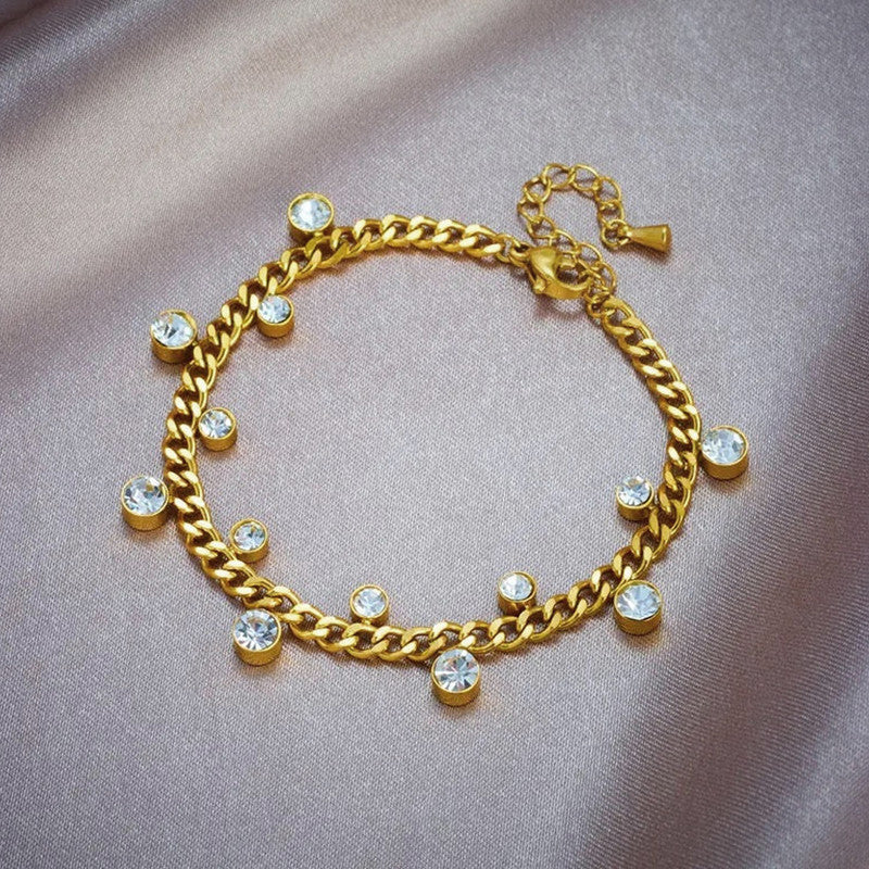 Dainty Crystal Wrap Bracelet- Anti-Tarnish