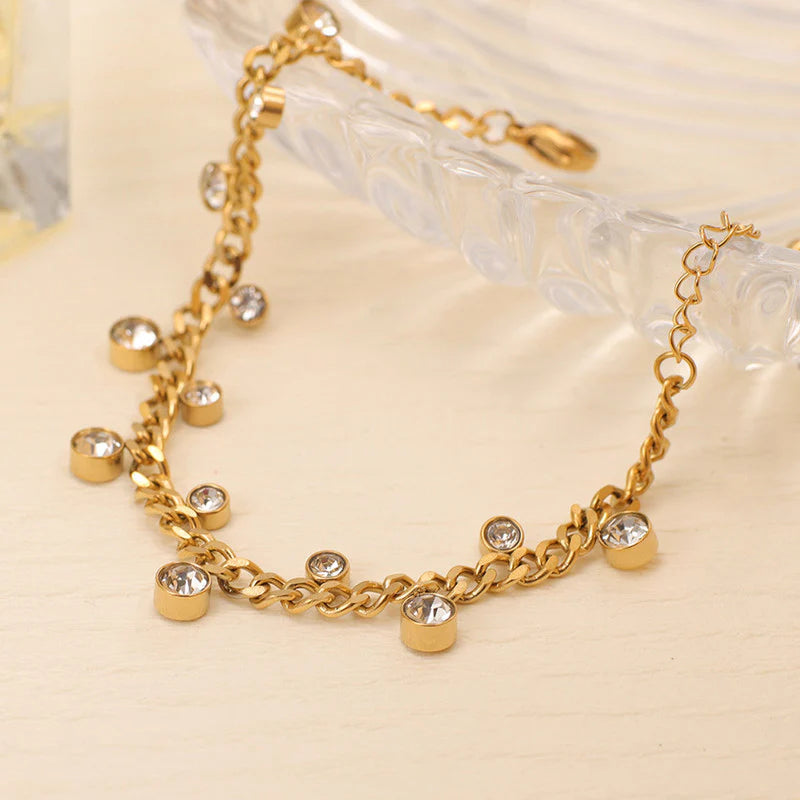 Dainty Crystal Wrap Bracelet- Anti-Tarnish
