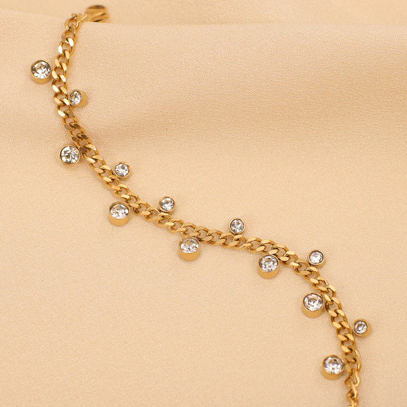 Dainty Crystal Wrap Bracelet- Anti-Tarnish