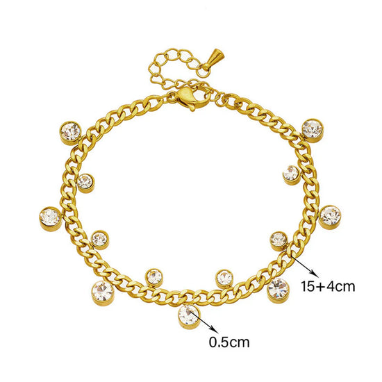 Dainty Crystal Wrap Bracelet- Anti-Tarnish