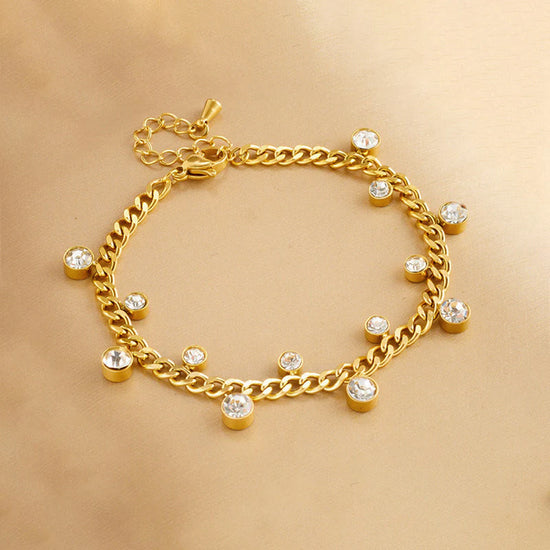 Dainty Crystal Wrap Bracelet- Anti-Tarnish