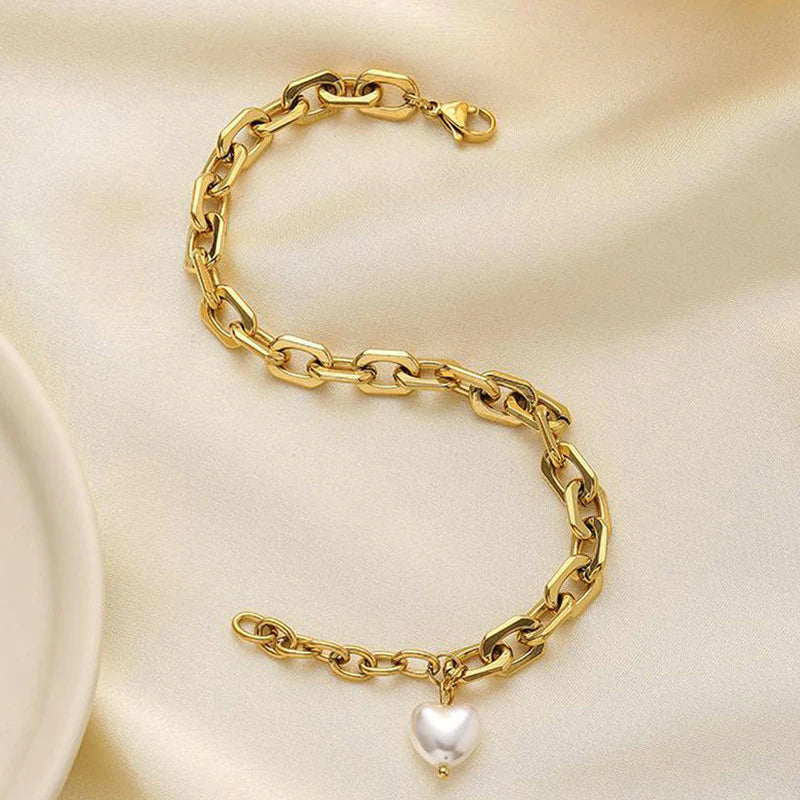 Gold Pearl Wrap Bracelet - Anti-Tarnish
