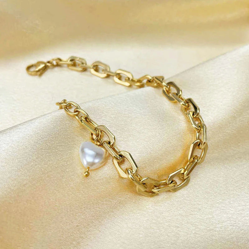 Gold Pearl Wrap Bracelet - Anti-Tarnish