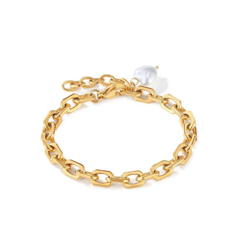 Gold Pearl Wrap Bracelet - Anti-Tarnish