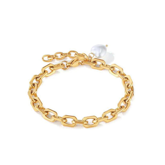 Gold Pearl Wrap Bracelet - Anti-Tarnish