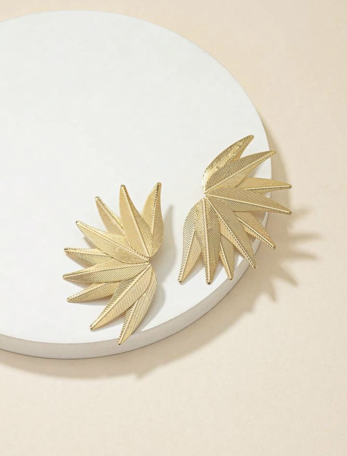 Textured Leaf Earrings