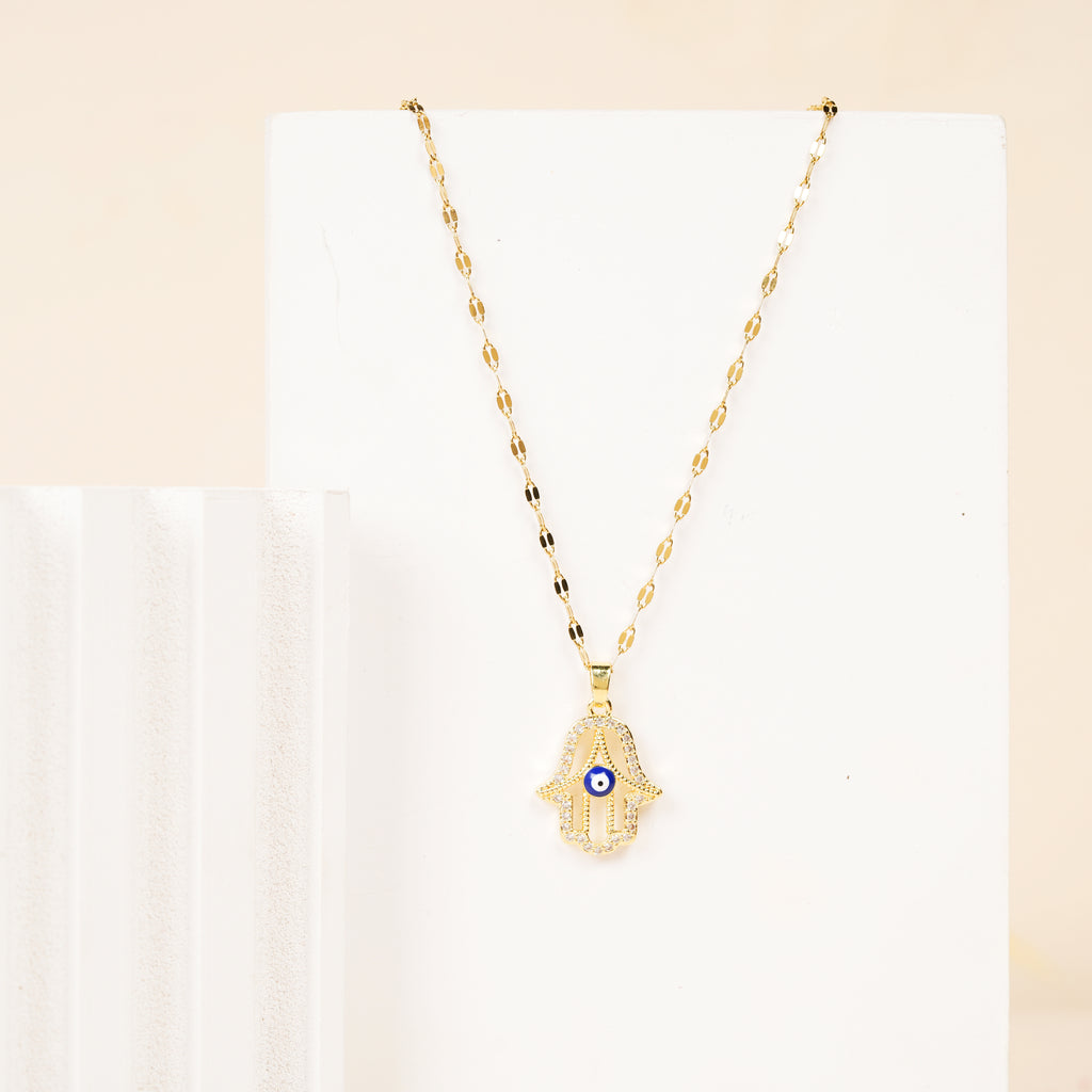 Hamsa Evil Eye Necklace