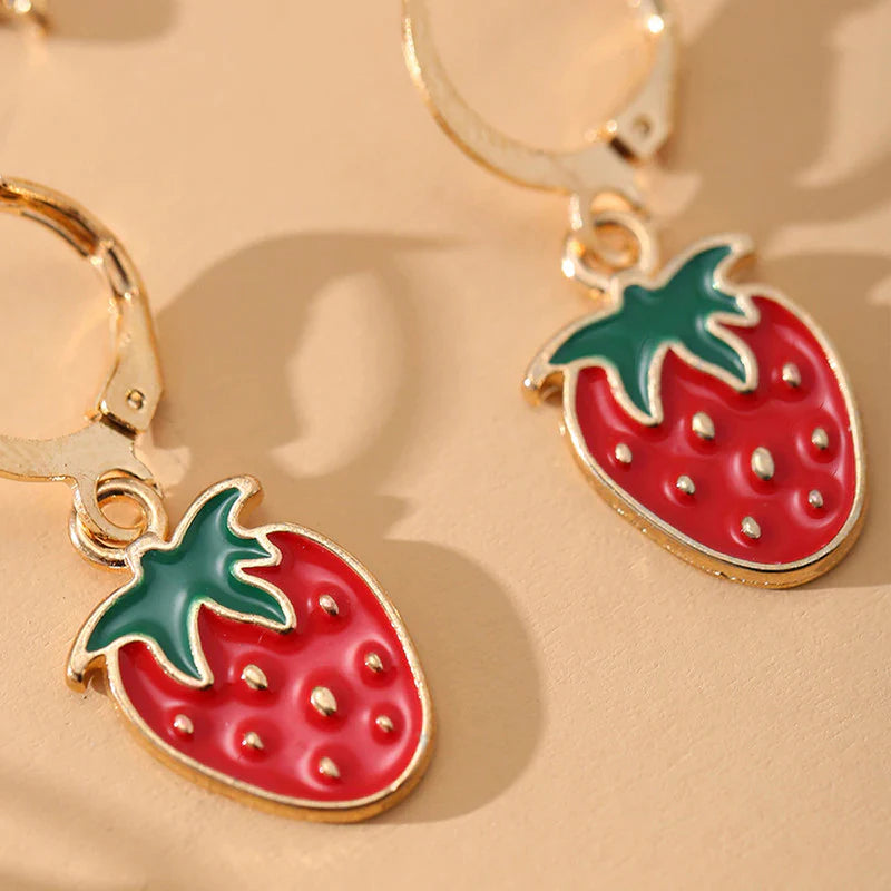 Pack of 9 Multi-Coloured Gold Earrings