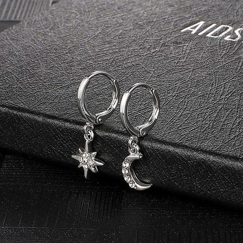 Pack of 8 Multi-Design Drop Earrings