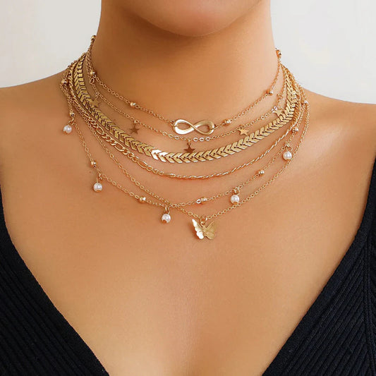 Luxe Layers Necklace Set (Pack of 6)