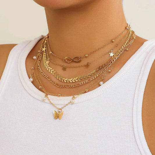 Luxe Layers Necklace Set (Pack of 6)