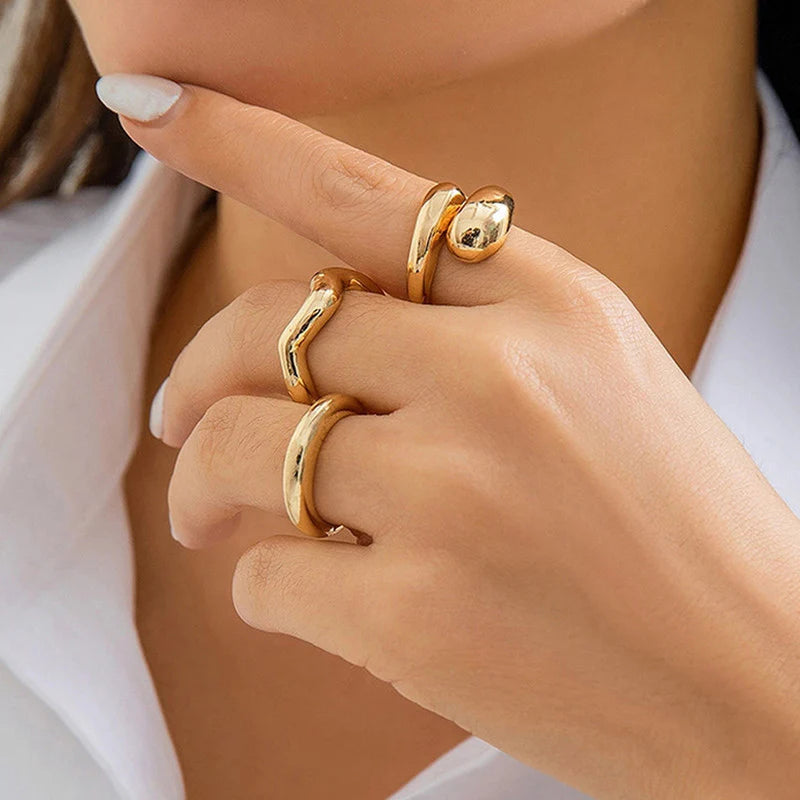 3-Piece Gold Stackable Ring Set