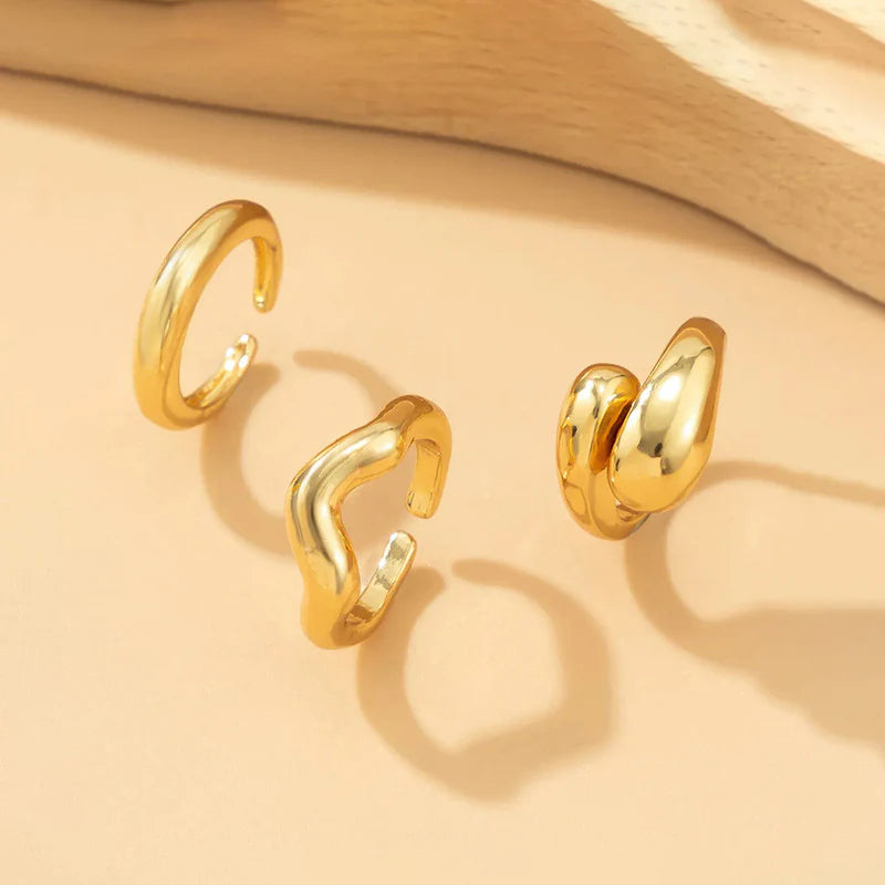 3-Piece Gold Stackable Ring Set