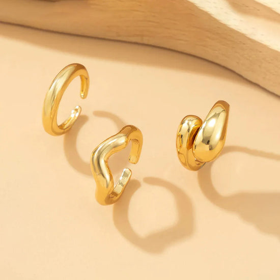 3-Piece Gold Stackable Ring Set
