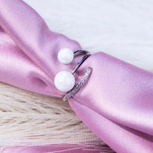 Load image into Gallery viewer, Pearl Diamond Adjustable Ring