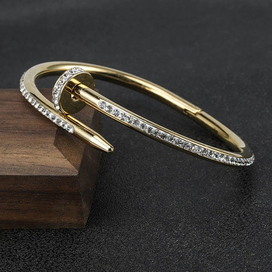 Studded Nail Bracelet (Anti-Tarnish)