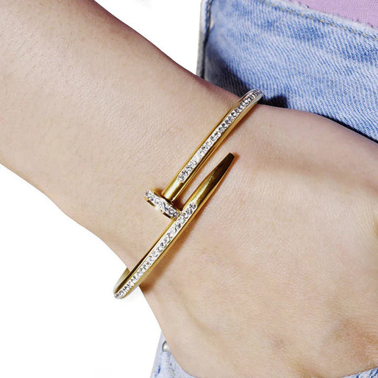 Studded Nail Bracelet (Anti-Tarnish)
