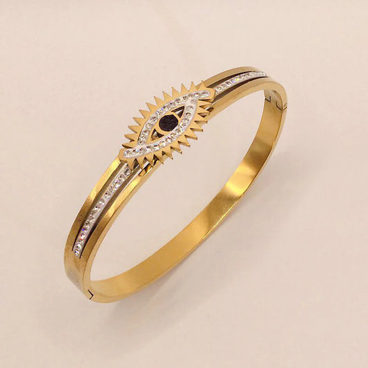 Gold-Plated Evil Eye AD Bracelet (Anti-Tarnish)
