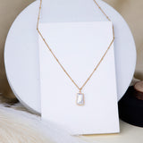 White Natural Pearl Stone Necklace