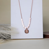 Rose-gold Stone Necklace